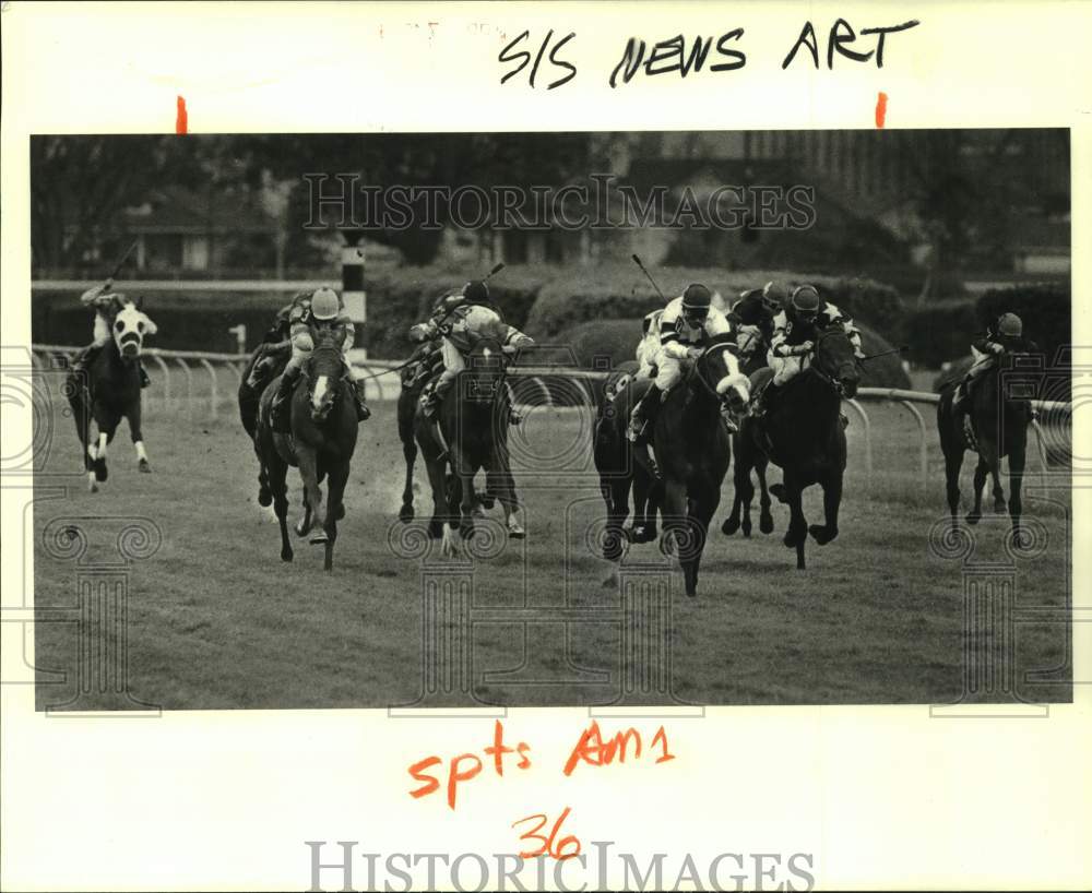 1986 Press Photo New Orleans-Storm On The Loose wins Mutual Savings Life Derby- Historic Images