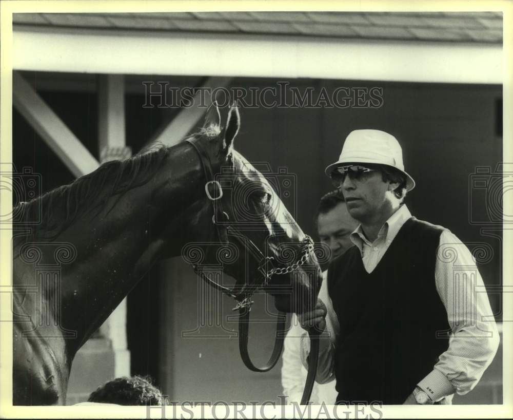 1984 Press Photo Racehorse Althea with Wayne Lucas - nos25453- Historic Images