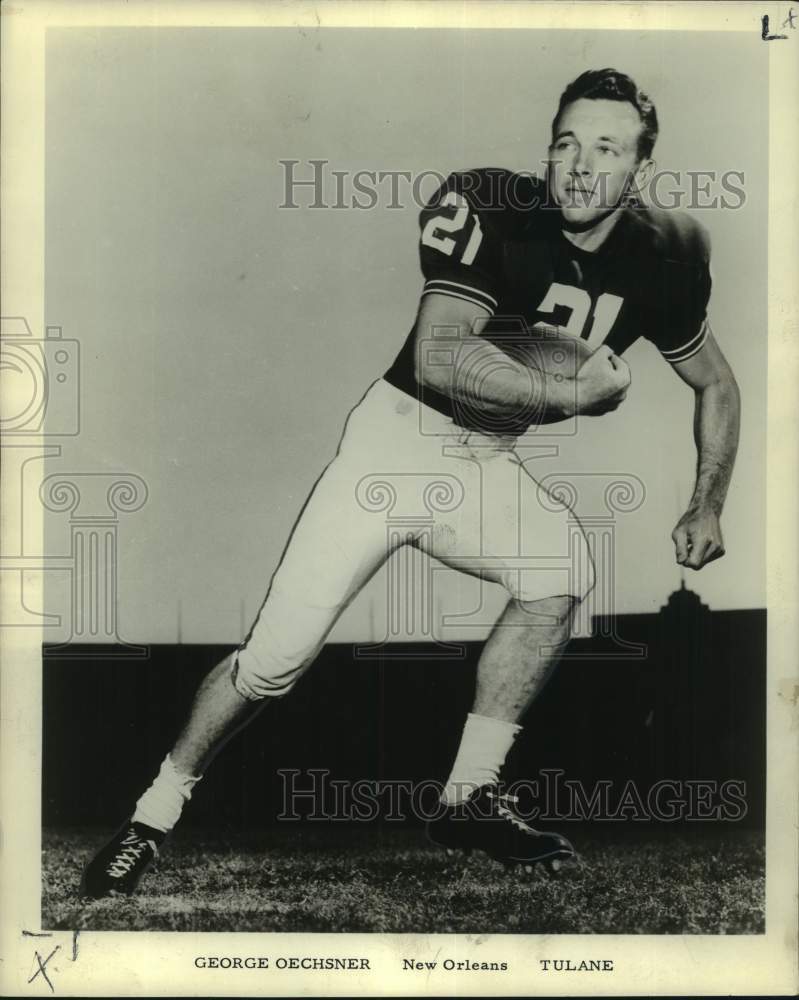 1967 Press Photo Tulane University football player George Oechsner runs- Historic Images