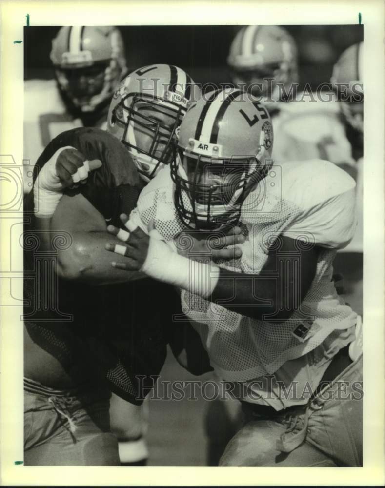 1989 Press Photo Louisiana State University football player Tim Mueller- Historic Images