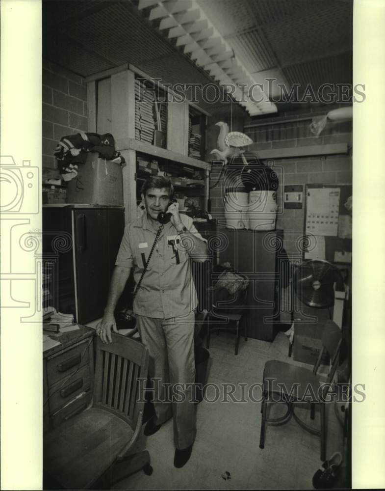 1985 Press Photo Franklin High coach Bob O&#39;Neil - nos26183- Historic Images