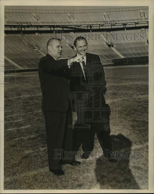 1967 Press Photo Tulane Univ football coaches Tommy O'Boyle and Bill Arnsparyer- Historic Images