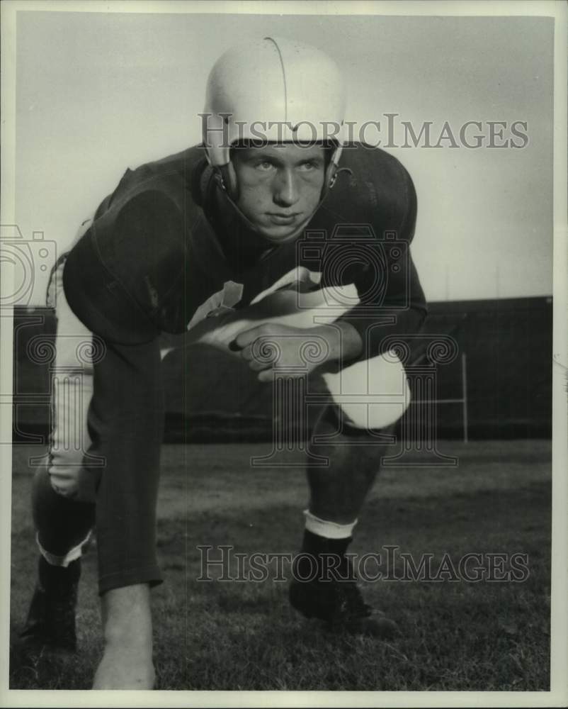 1967 Press Photo Tulane University football player David Painter in stance- Historic Images