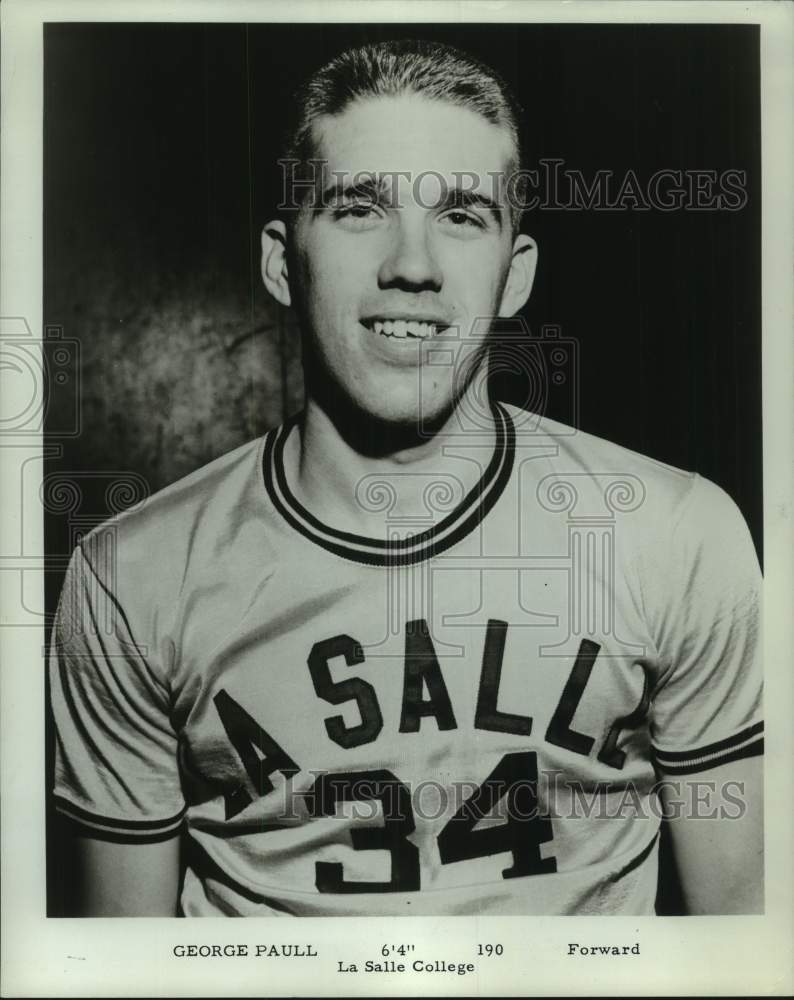 1967 Press Photo La Salle College basketball forward George Paull smiles- Historic Images