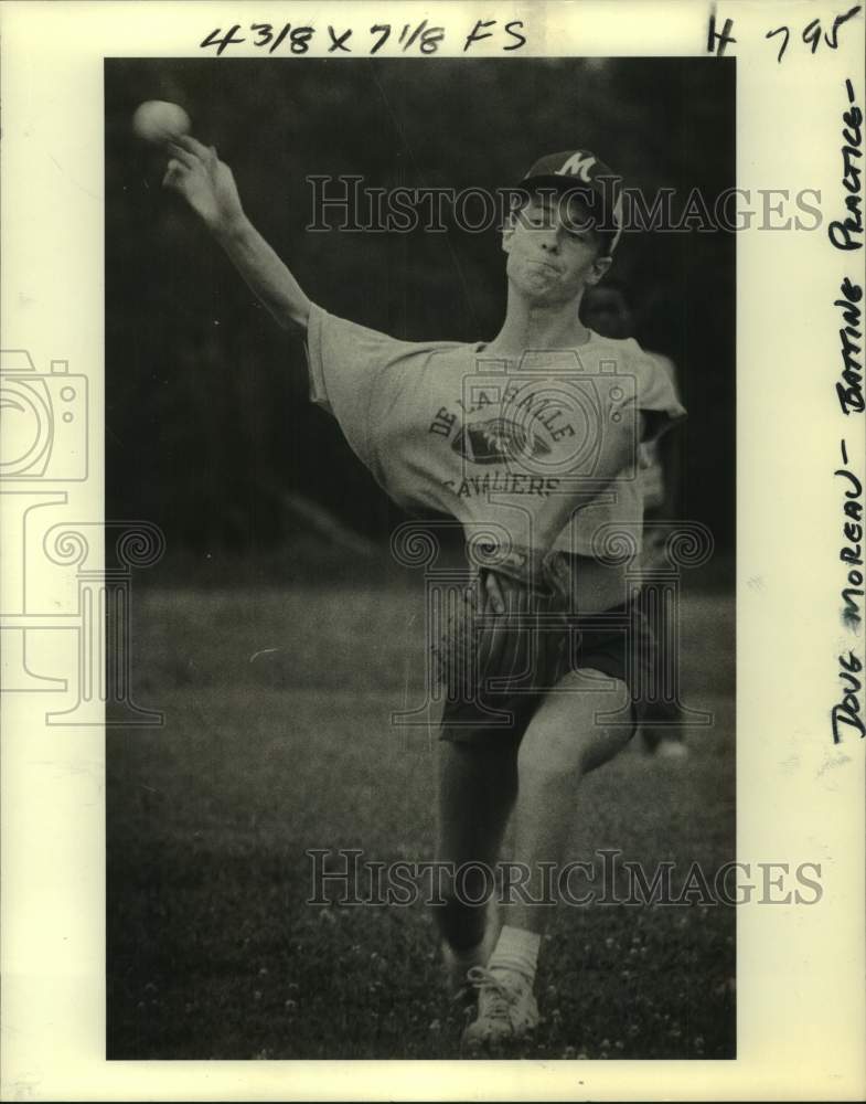 1980 Press Photo De La Salle High baseball coach Doug Moreau - nos26343- Historic Images