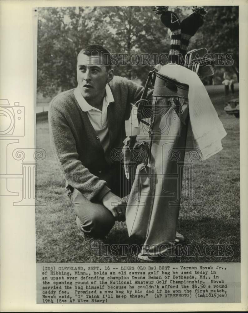 1964 Press Photo U.S Amateur golfer Vernon Novak Jr. in Cleveland - nos26376- Historic Images