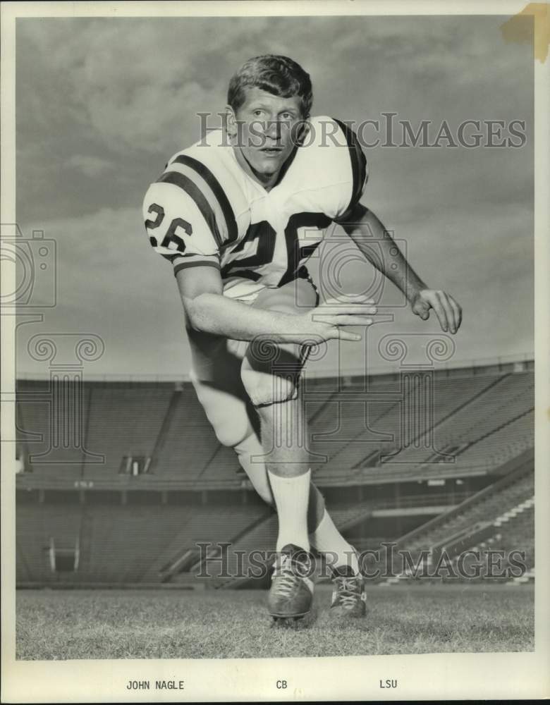 1972 Press Photo Louisiana State University football player John Nagle runs- Historic Images