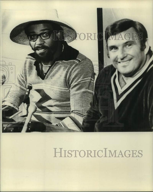 1988 Press Photo New Orleans Saints football player Chuck Muncie & Stram- Historic Images