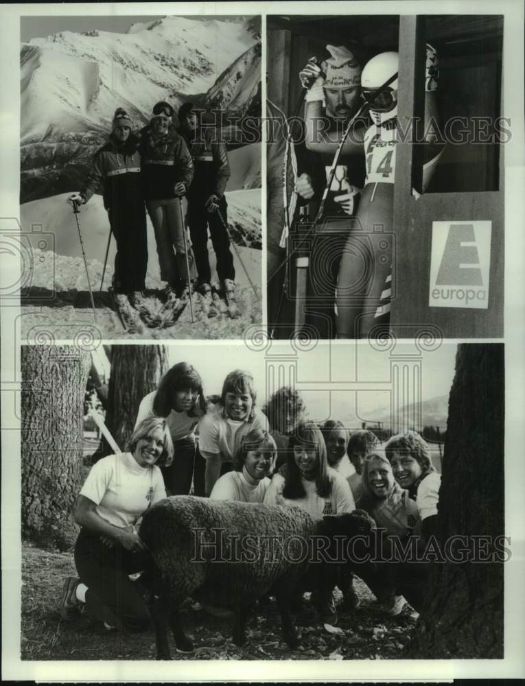 1983 Press Photo 3 promo photos for US Women&#39;s Olympic Ski Team for ABC Sports- Historic Images