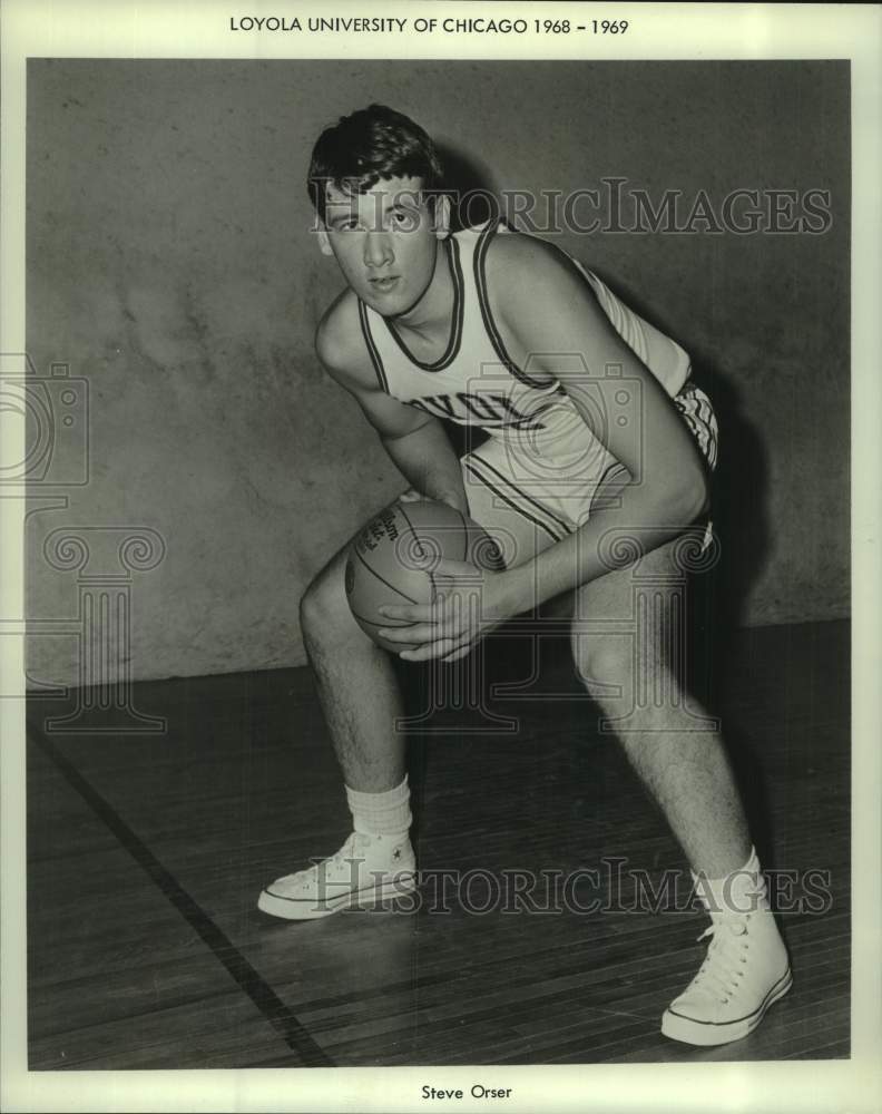 1968 Press Photo Loyola University of Chicago basketball player Steve Orser- Historic Images