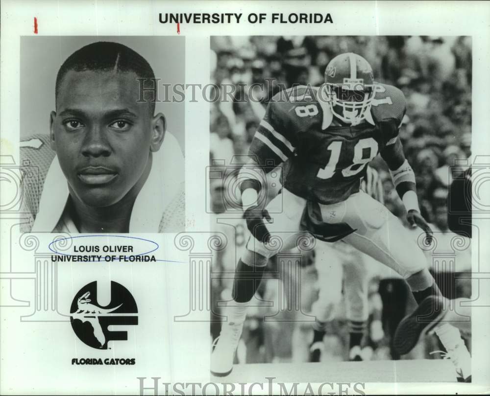 1988 Press Photo University of Florida football player Louis Oliver - Historic Images