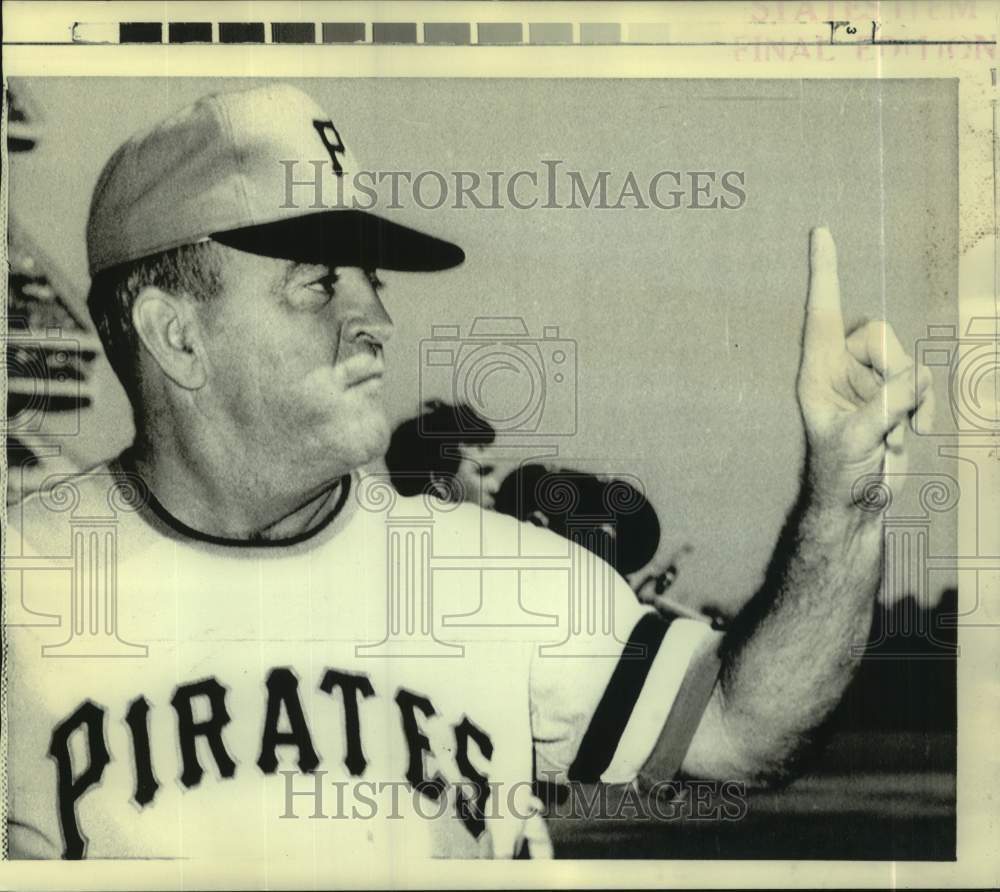 1970 Press Photo Pittsburgh Pirates baseball manager Danny Murtaugh - nos26859- Historic Images