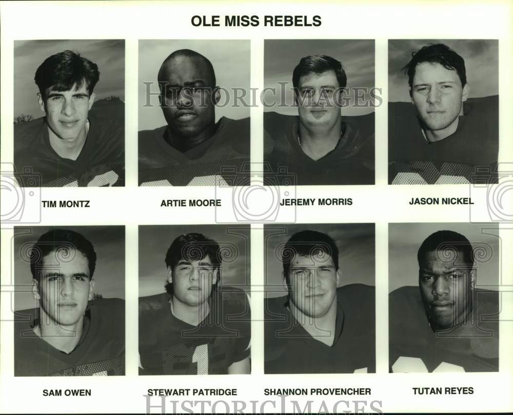 Press Photo Promo photo of the University of Mississippi Rebels football players- Historic Images