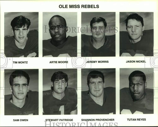 Press Photo Promo photo of the University of Mississippi Rebels football players- Historic Images