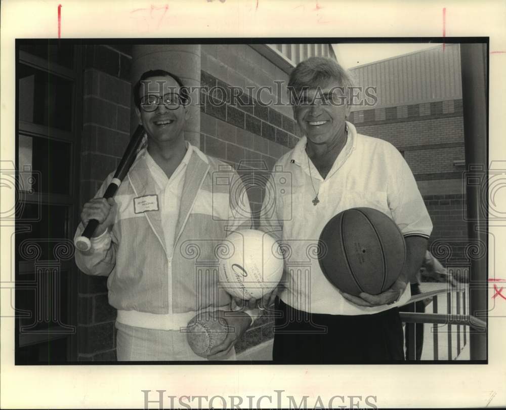 1990 Press Photo Reuben Friedman &amp; Franklin Senior High School coach Bob O&#39;Neil- Historic Images