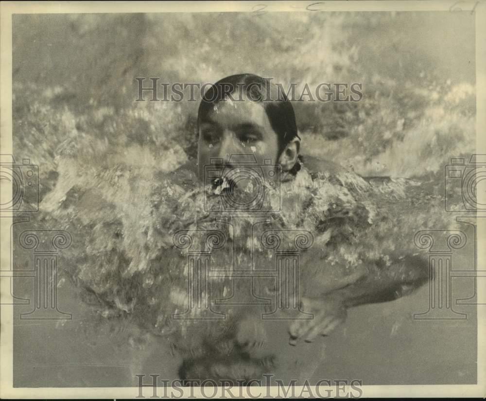 1973 Press Photo Tulane college swimmer Chad O&#39;Brien - nos27036- Historic Images