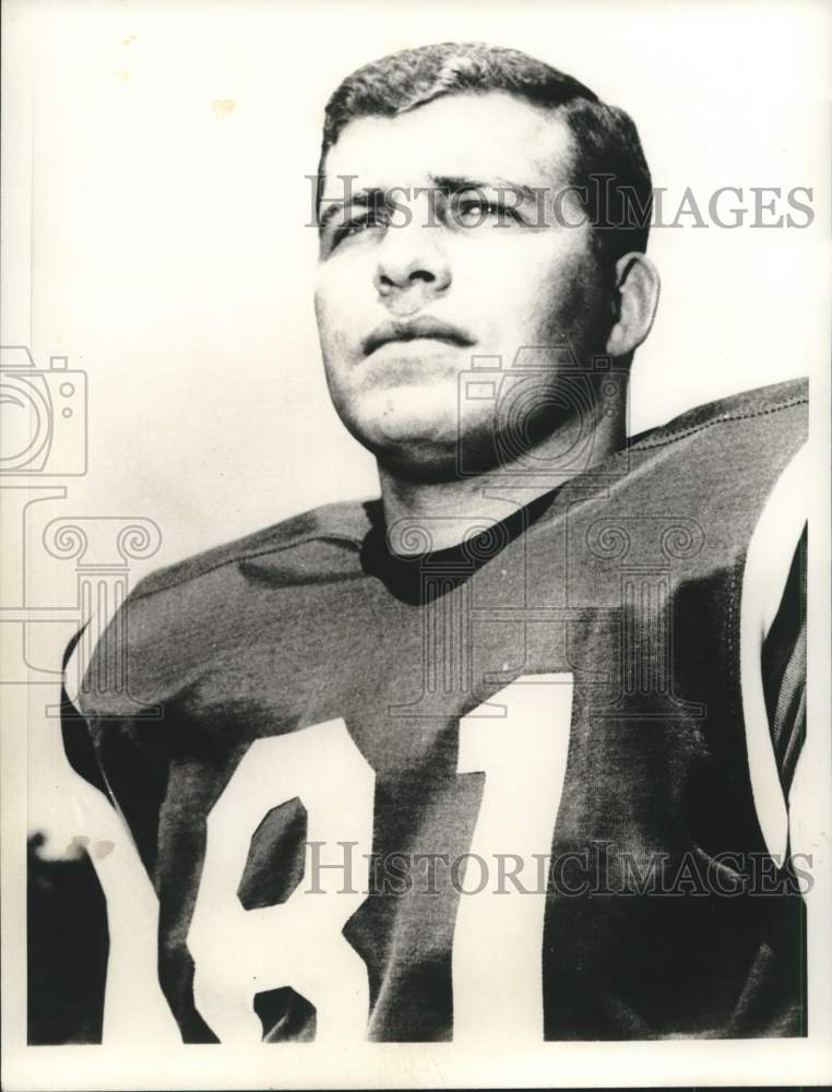 1967 Press Photo New York Jets football player Gerry Philbin - nos27620- Historic Images