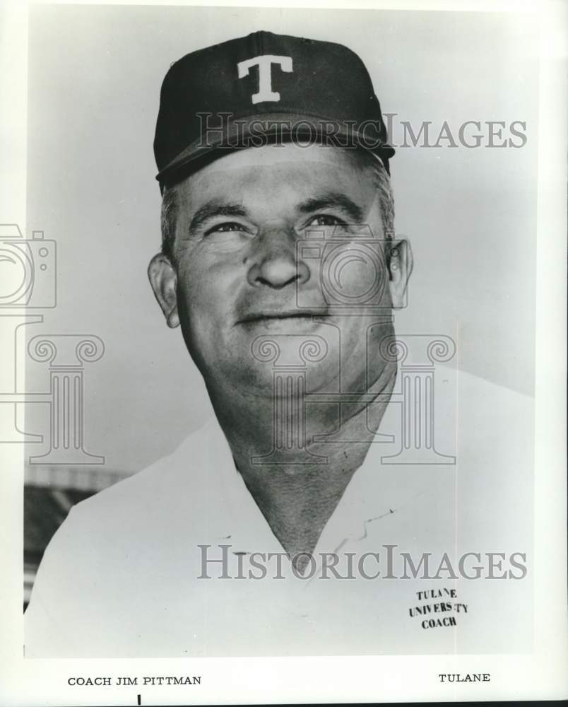 1970 Press Photo Tulane college football coach Jim Pittman - nos27704- Historic Images