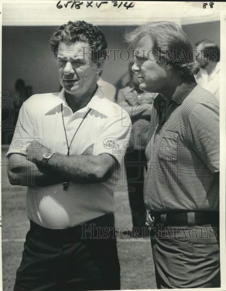 1978 Press Photo New Orleans Saints football coach Dick Nolan &amp; owner John Mecum- Historic Images