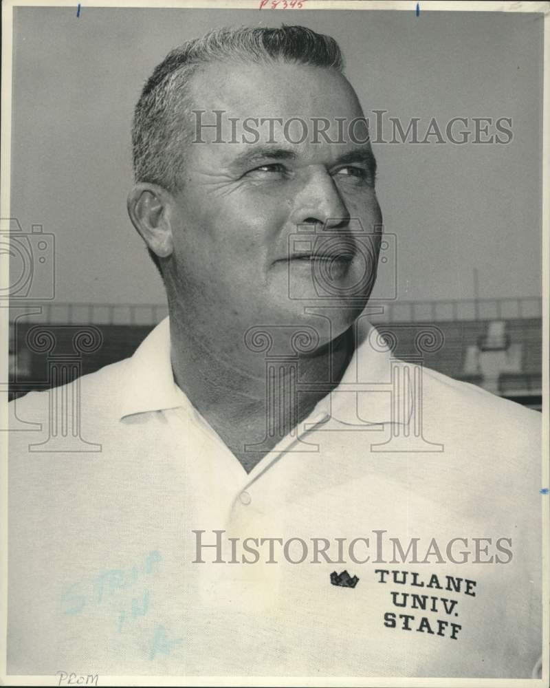 1968 Press Photo Tulane college football coach Jim Pittman - nos28004- Historic Images