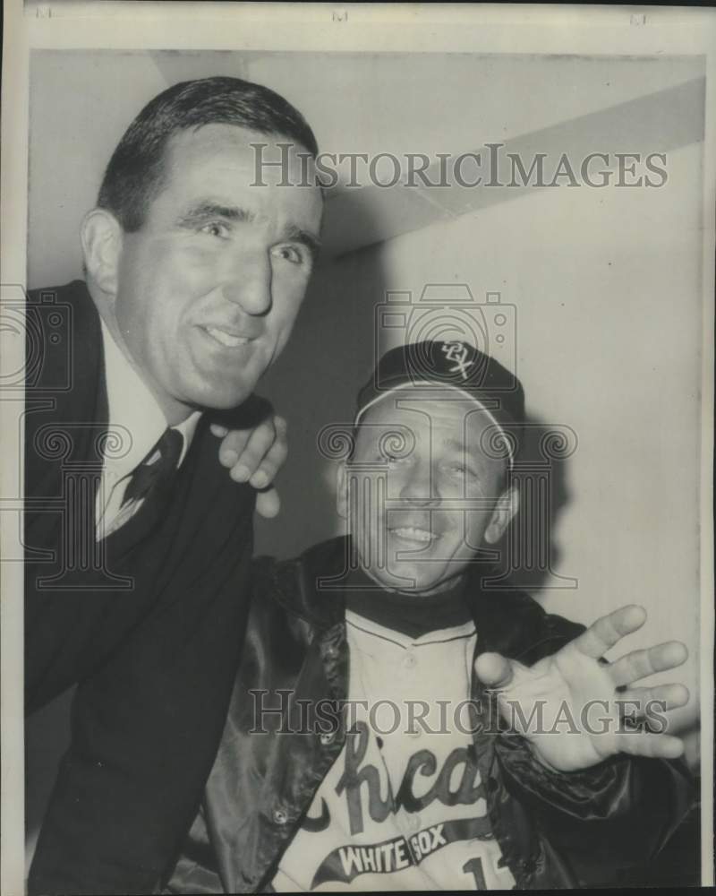 1967 Press Photo Chicago White Sox baseball manager Eddie Stanky &amp; Jack Lamabe- Historic Images