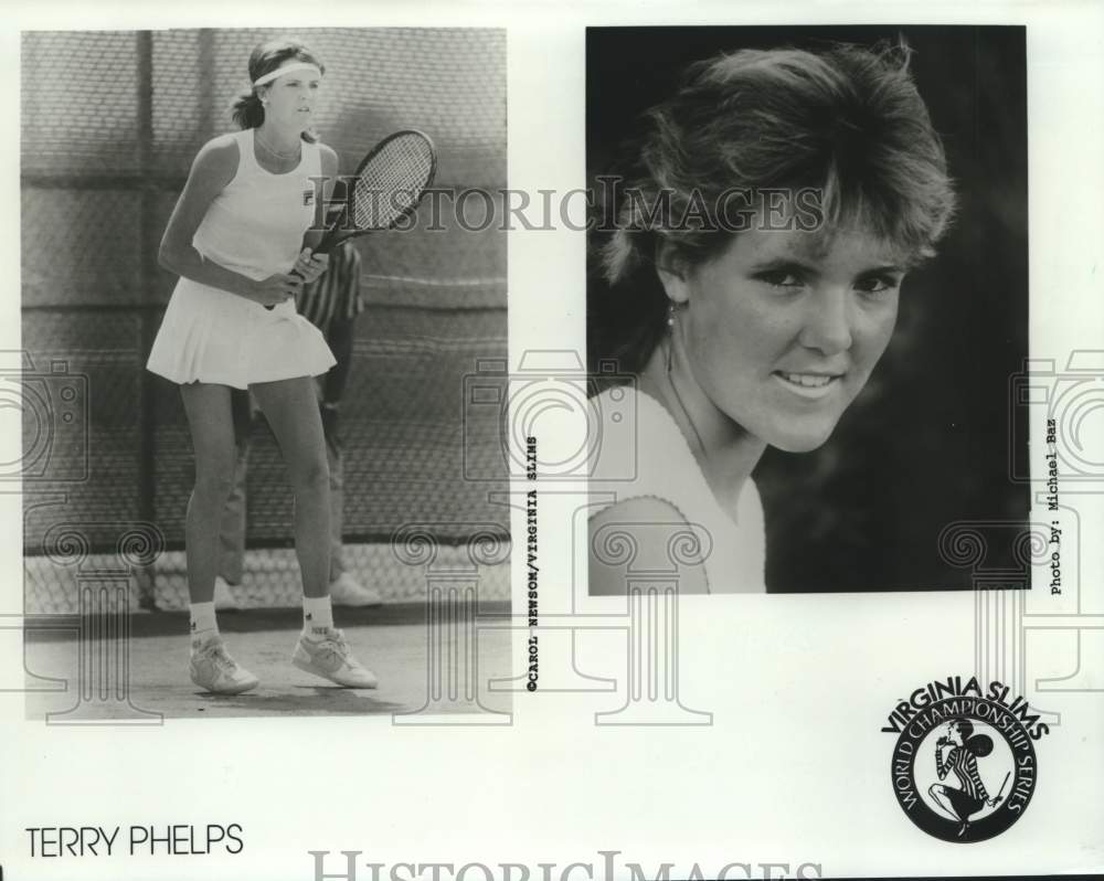 1987 Press Photo Two photos of tennis player Terry Phelps - nos28265- Historic Images