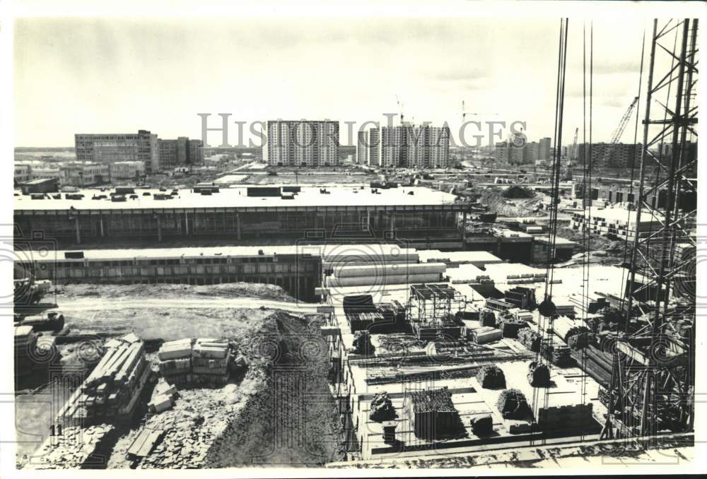 Press Photo Aerial view of buildings under construction for Russian Olympics- Historic Images