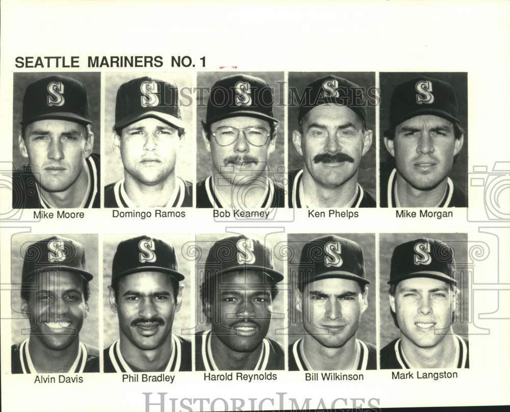 1988 Press Photo Seattle Mariners baseball players team photos - nos28485- Historic Images