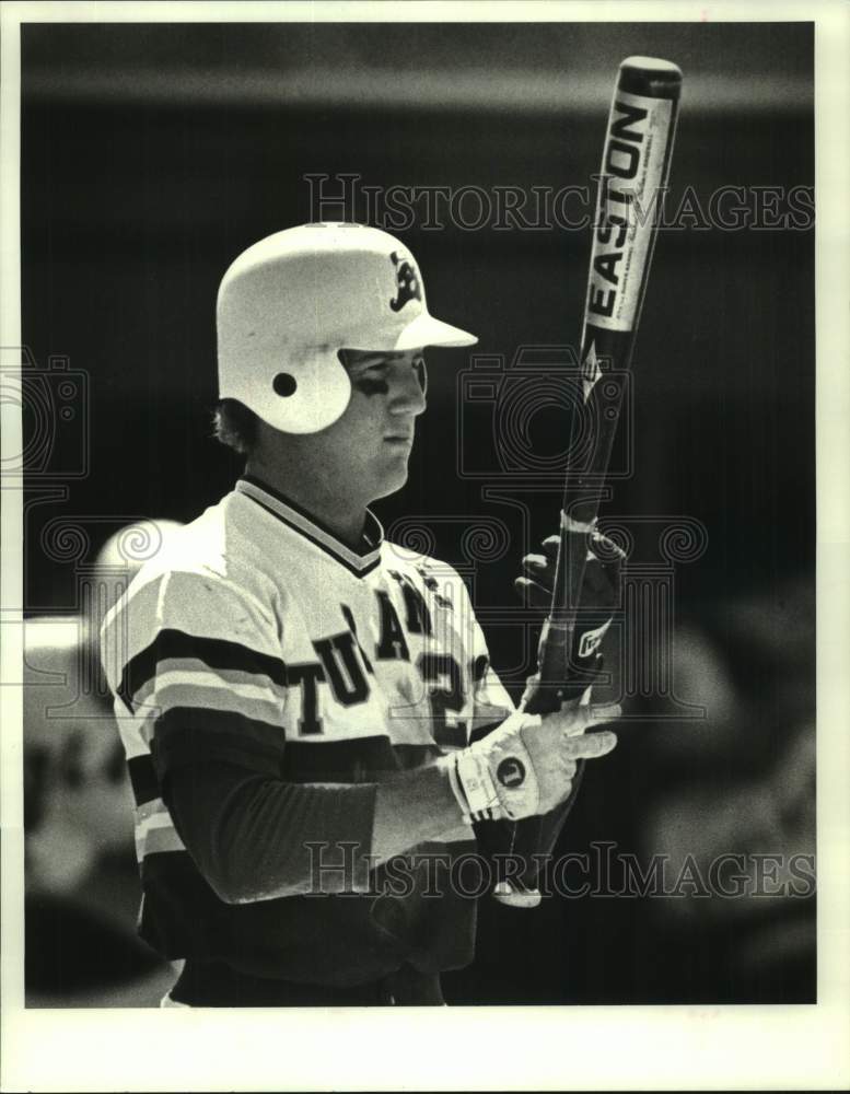 1987 Press Photo Tulane baseball player Billy Rapp - nos29001- Historic Images