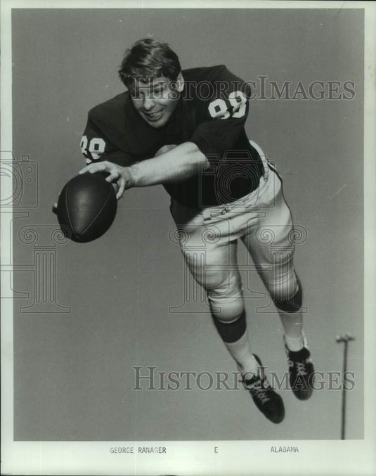 1971 Press Photo Alabama college football player George Ranager - nos29016- Historic Images