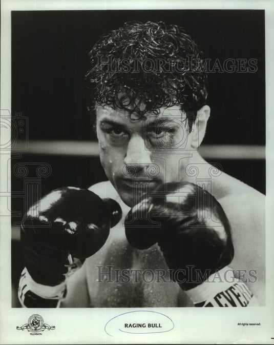 1989 Press Photo Actor Robert De Niro in boxing film "Raging Bull" - nos29027- Historic Images