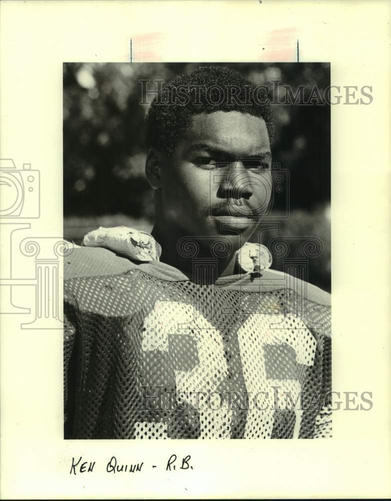 1985 Press Photo Football player Ken Quinn - nos29035- Historic Images