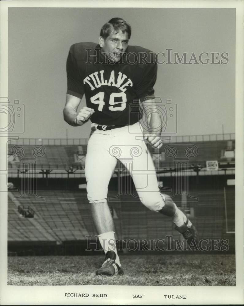 1970 Press Photo Tulane University football player Richard Redd runs in practice- Historic Images