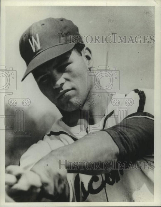 1969 Press Photo Wisconsin Badgers baseball player Rick Reichardt swings the bat- Historic Images