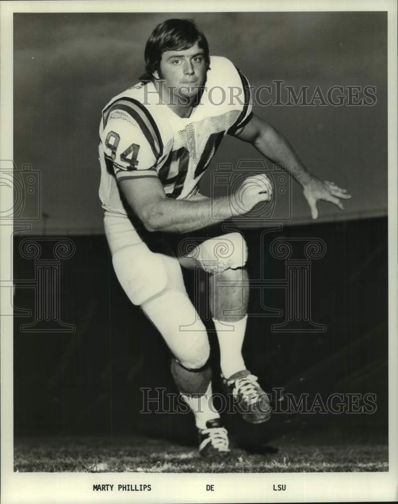 1974 Press Photo Louisiana State University football player Marty Phillips runs- Historic Images