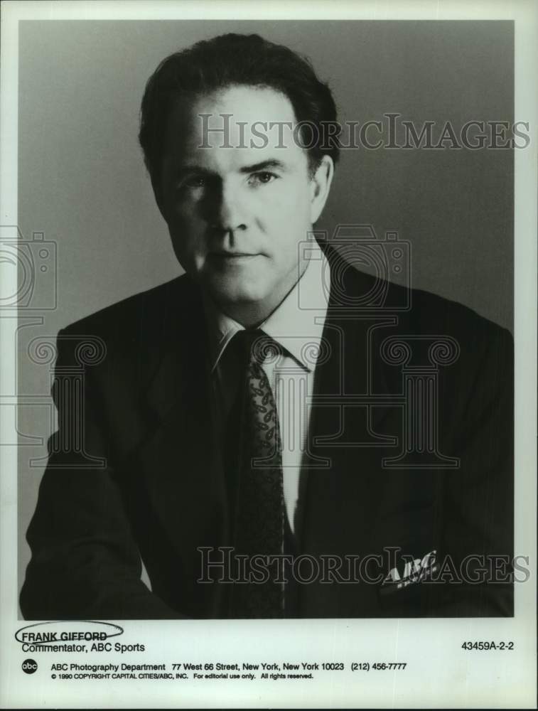 1991 Press Photo ABC Sports commentator Frank Gifford - nos29557- Historic Images