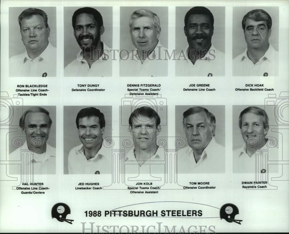 1988 Press Photo Pittsburgh Steelers Football Coaches and Coordinators of 1988- Historic Images