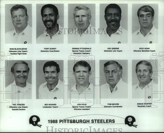 1988 Press Photo Pittsburgh Steelers Football Coaches and Coordinators of 1988- Historic Images