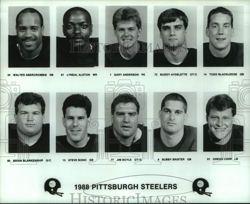 1988 Press Photo 1988 Pittsburgh Steelers Football Players - nos29694- Historic Images