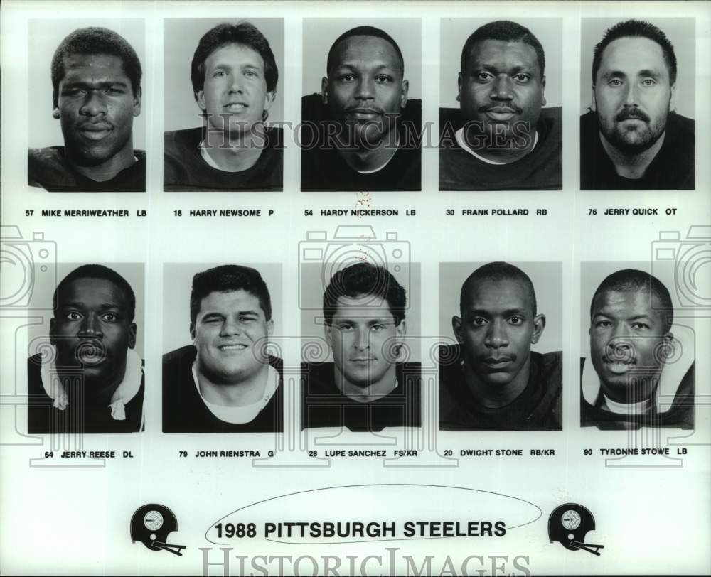 1988 Press Photo 1988 Pittsburgh Steelers Football Team Players - nos29696- Historic Images