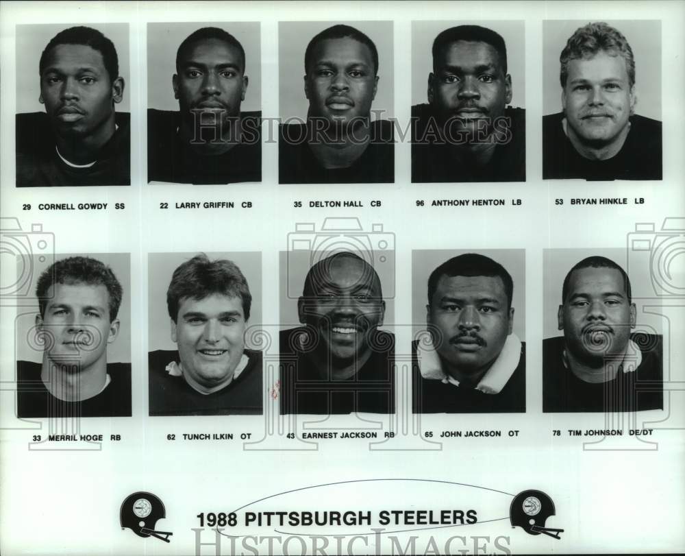 1988 Press Photo Pittsburgh Steelers - 1988 Football Players - nos29698- Historic Images