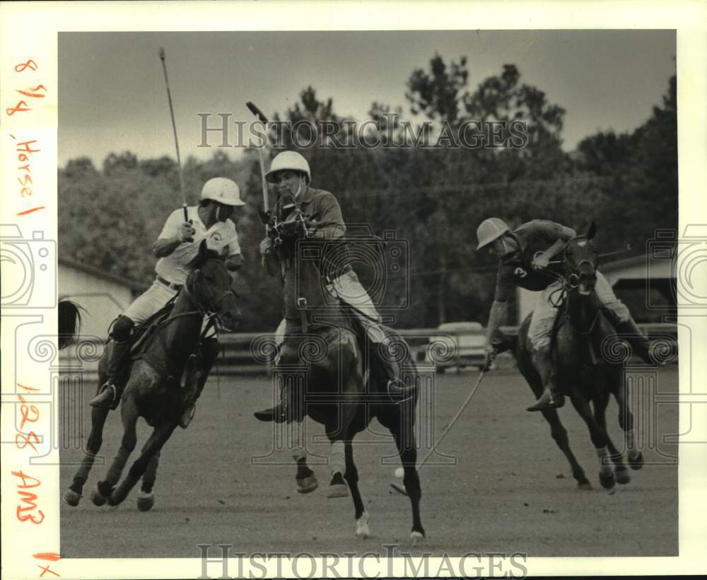 1983 Press Photo Covington Polo Club members play match against Point Clear TX- Historic Images