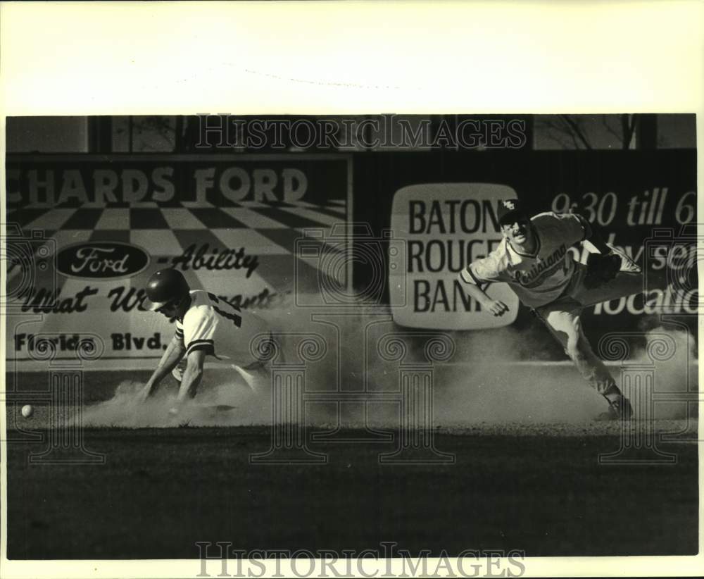 1986 Press Photo Arkansas and LSU play college baseball - nos30002- Historic Images