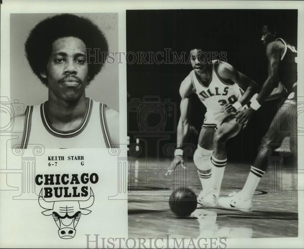 1977 Press Photo Chicago Bulls Basketball Guard Keith Starr - nos30070- Historic Images