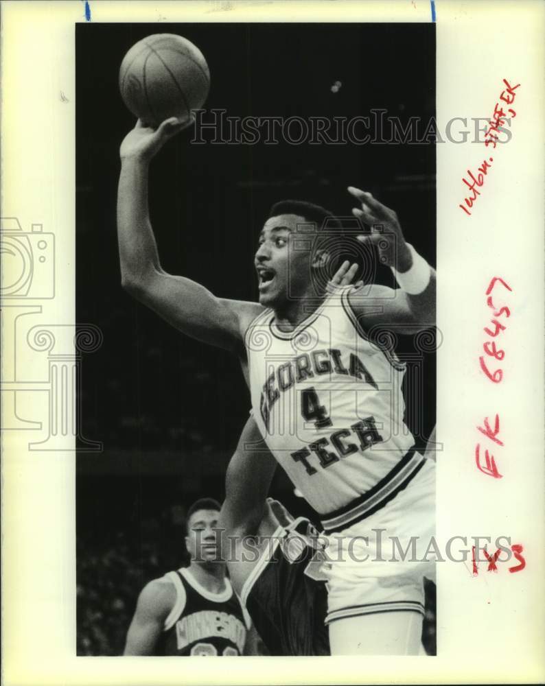 1990 Press Photo Georgia Tech and Minnesota play college basketball - nos30249- Historic Images