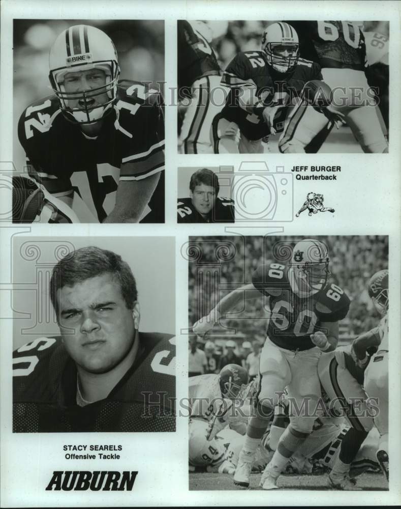 1987 Press Photo Auburn college football player Stacy Searels - nos30252- Historic Images