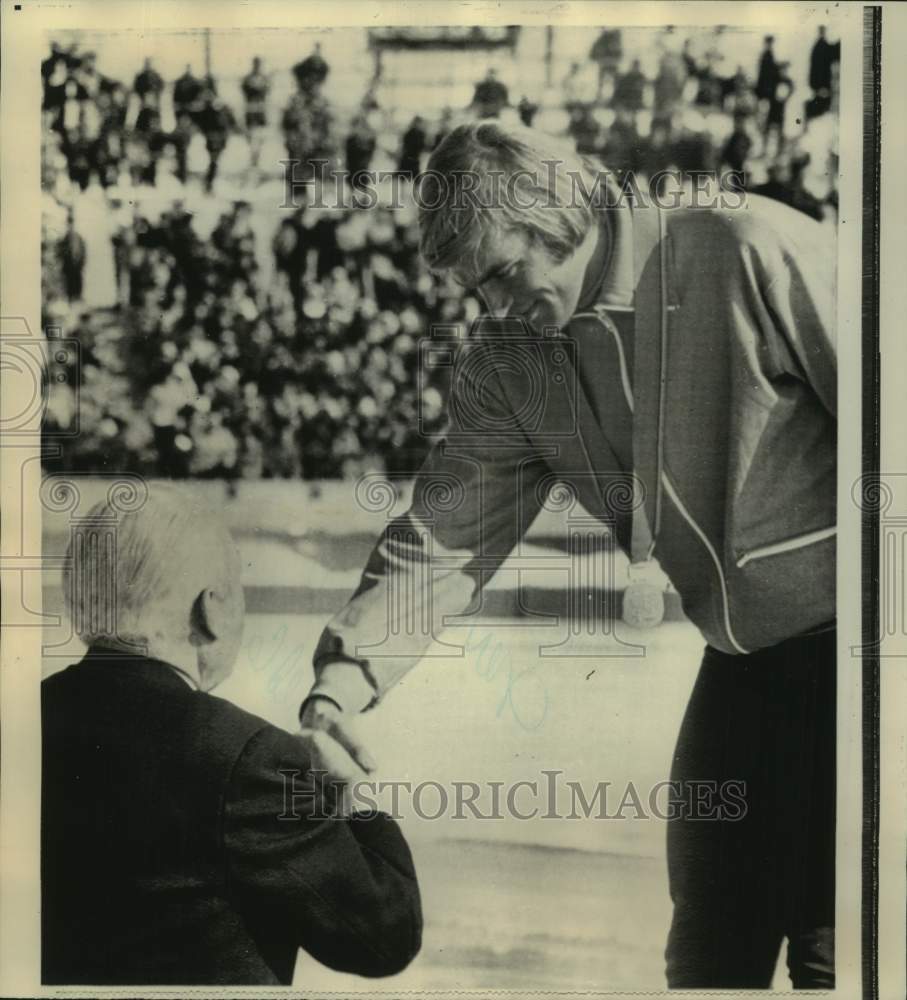 1972 Press Photo Dutch Olympic speed skater Ard Schenk in Sapporo, Japan- Historic Images