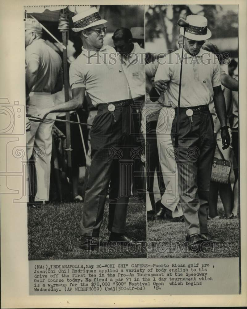 1964 Press Photo Puerto Rican golf pro Juan &quot;Chi Chi&quot; Rodriguez - nos30461- Historic Images