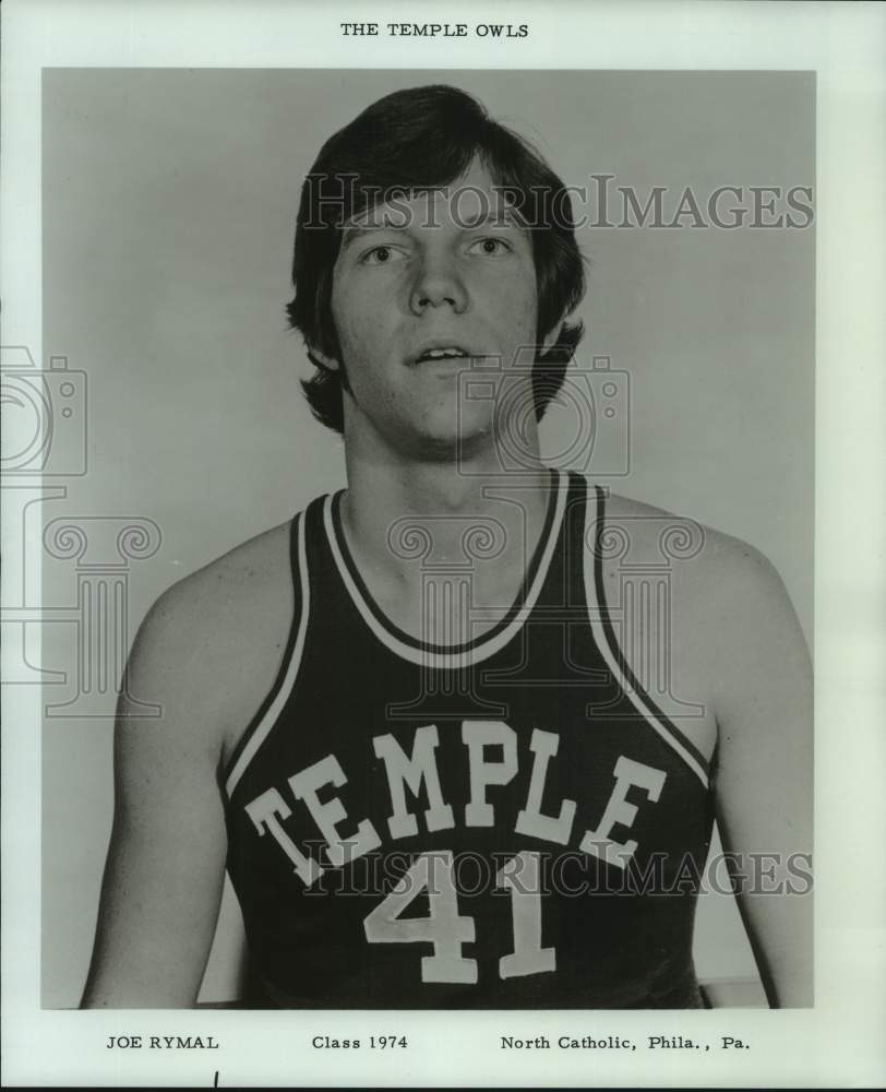 1973 Press Photo Temple Owls basketball player Joe Rymal #41 poses for photo- Historic Images