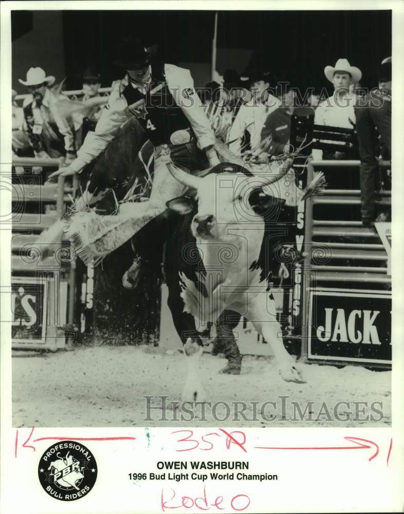 1997 Press Photo Rodeo - Owen Washburn, Bud Light Cup World Champion - nos30686- Historic Images